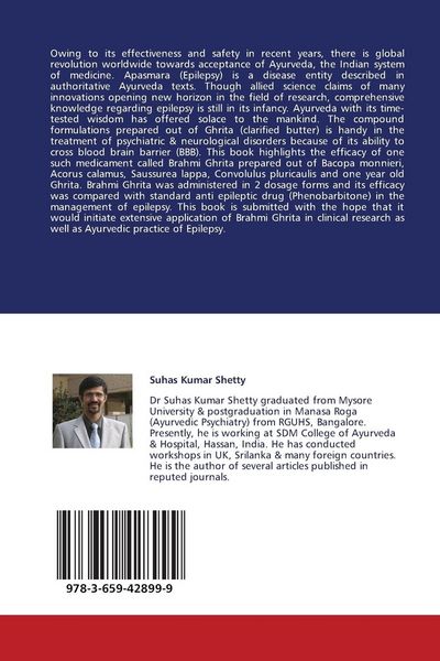 Produktbild: Efficacy of an Ayurvedic formulation (Brahmi Ghrita) in Epilepsy