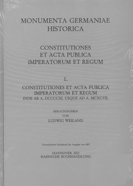 Produktbild: Constitutiones et acta publica imperatorum et regum (911-1197)