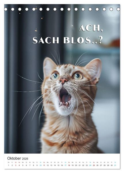 Produktbild: Lustige Tiere (Tischkalender 2026 DIN A5 hoch), CALVENDO Monatskalender