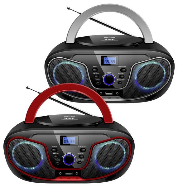 Produktbild: Silva Schneider MPC 19.4 USB CD-Radio UKW AUX, CD, USB Schwarz, Rot