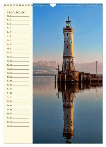 Produktbild: Deutsche Leuchtt&uuml;rme - maritimer Geburtstagsplaner (Wandkalender 2026 DIN A3 hoch), CALVENDO Monatskalender