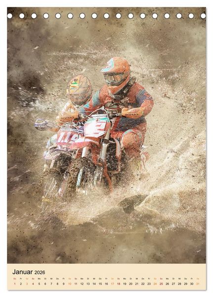 Produktbild: Motocross - Sport der Extreme (Tischkalender 2026 DIN A5 hoch), CALVENDO Monatskalender