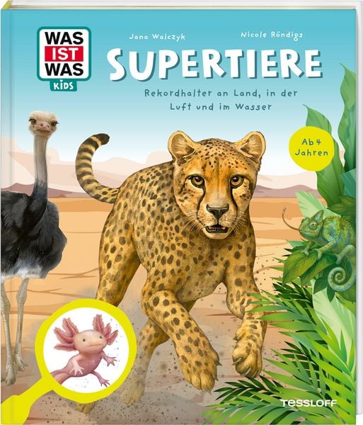 Produktbild: WAS IST WAS Kids Supertiere. Rekordhalter an Land, in der Luft und im Wasser