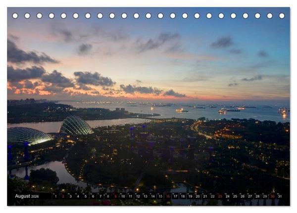 Produktbild: Singapur - Einzigartige Skylines (Tischkalender 2026 DIN A5 quer), CALVENDO Monatskalender