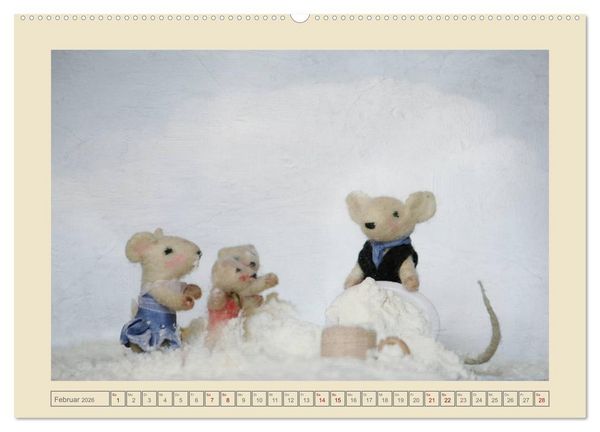 Produktbild: Bei Familie Maus zuhaus (Wandkalender 2026 DIN A2 quer), CALVENDO Monatskalender