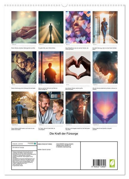 Produktbild: Die Kraft der F&uuml;rsorge (hochwertiger Premium Wandkalender 2026 DIN A2 hoch), Kunstdruck in Hochglanz