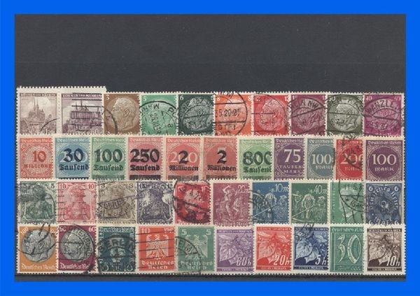 50 verschiedene Briefmarken Deutsches Reich: 3. Reich - Bürobedarf