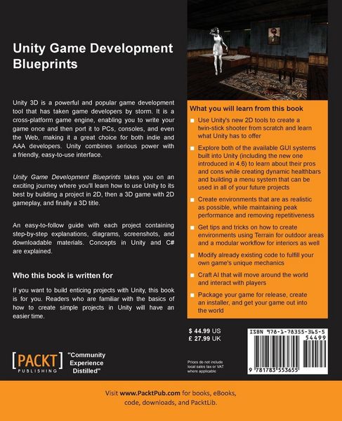 Produktbild: Unity Game Development Blueprints