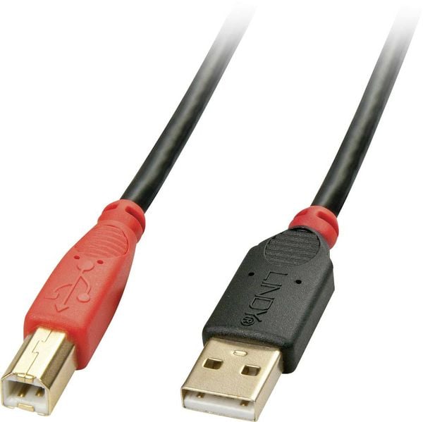 LINDY USB-Kabel USB 2.0 USB-A Stecker, USB-A Buchse 10.00m Schwarz 42761