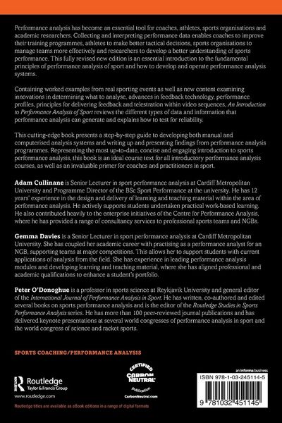 Produktbild: An Introduction to Performance Analysis of Sport