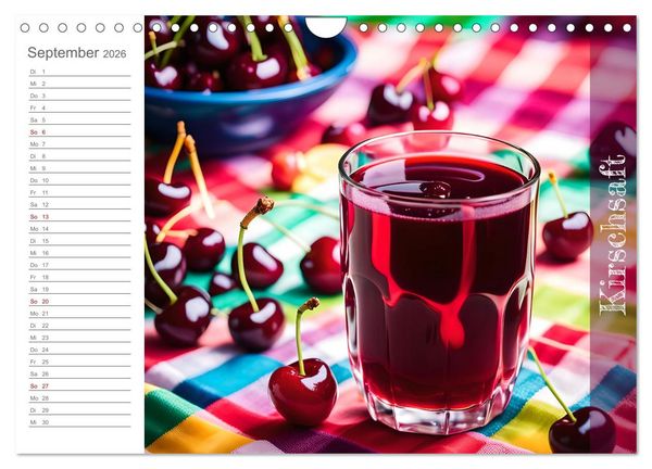 Produktbild: Kirschlust - K&ouml;stlichkeiten aus und mit Kirschen (Wandkalender 2026 DIN A4 quer), CALVENDO Monatskalender
