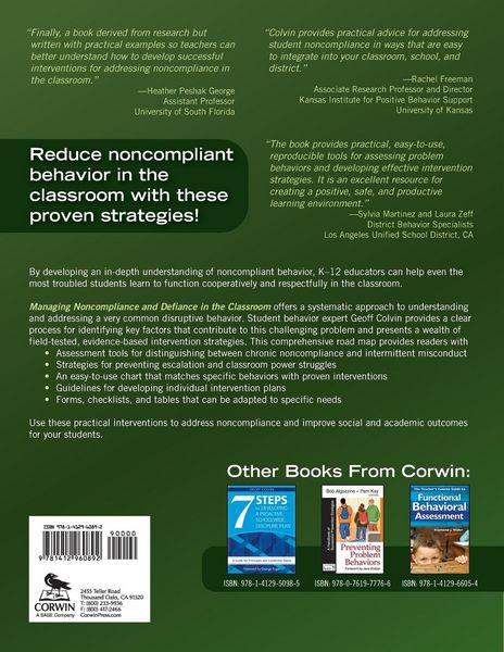 Produktbild: Managing Noncompliance and Defiance in the Classroom