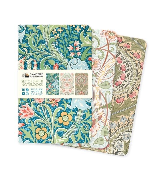 Produktbild: Dreier Set Mini-Notizb&uuml;cher: William Morris Gallerie