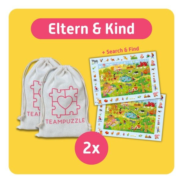Produktbild: TEAMPUZZLE &ndash; Auf dem Bauernhof &ndash; 194 Teile &ndash; Kinderpuzzle mit gro&szlig;en & kleinen Teilen