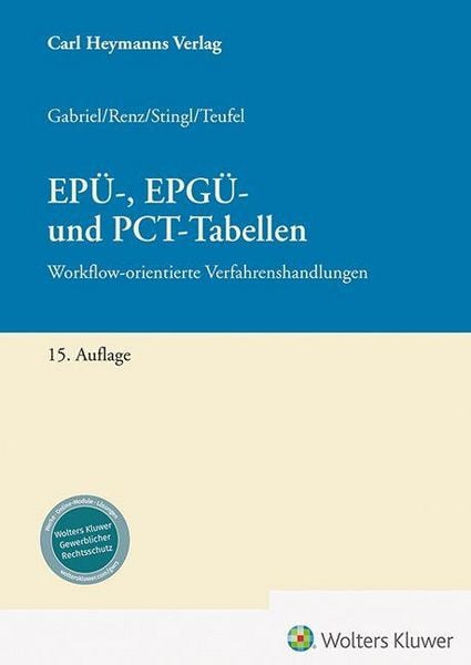 Produktbild: EP&Uuml;-, EPG&Uuml;- und PCT-Tabellen
