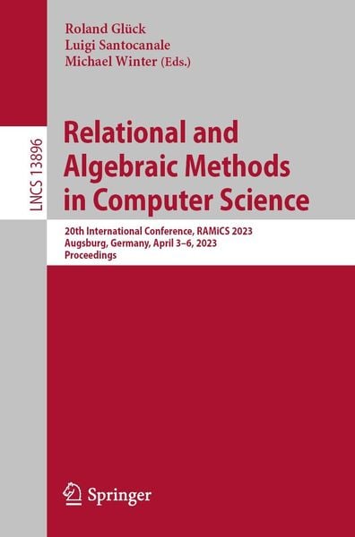 Produktbild: Relational and Algebraic Methods in Computer Science