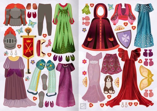 Produktbild: Sticker-Anziehpuppen Metallic &ndash; Prinzessinnen und Prinzen