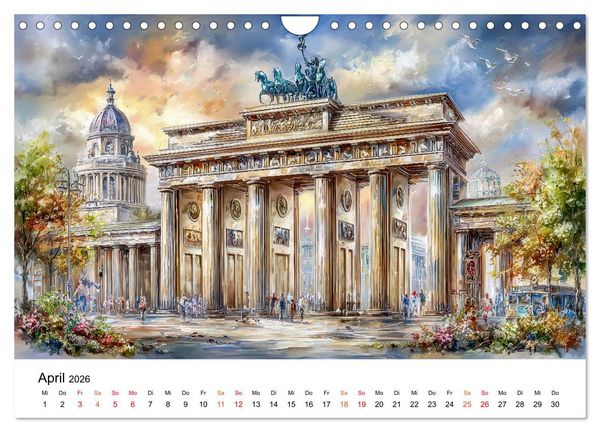 Produktbild: Stadtpoesie in sanften Farben (Wandkalender 2026 DIN A4 quer), CALVENDO Monatskalender