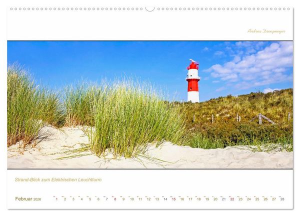 Produktbild: Borkum Inselpanorama (Wandkalender 2026 DIN A2 quer), CALVENDO Monatskalender