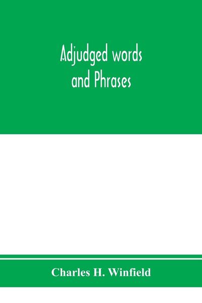 Produktbild: Adjudged words and phrases