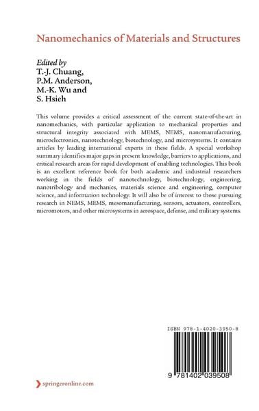 Produktbild: Nanomechanics of Materials and Structures