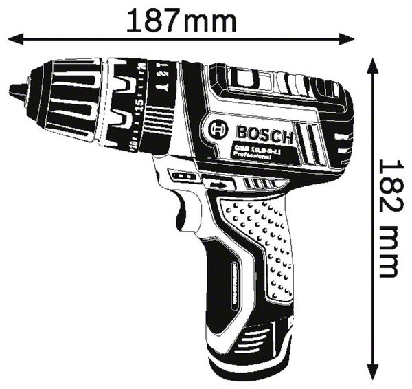 Produktbild: Bosch Professional GSB 12V-15 2-Gang-Akku-Schlagbohrschrauber inkl. 2. Akku