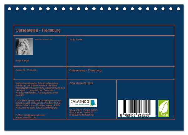 Produktbild: Ostseereise - Flensburg (Tischkalender 2026 DIN A5 quer), CALVENDO Monatskalender