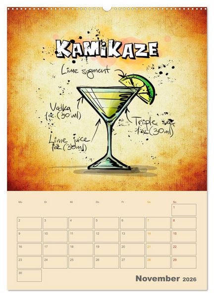 Produktbild: Coole Cocktails (hochwertiger Premium Wandkalender 2026 DIN A2 hoch), Kunstdruck in Hochglanz