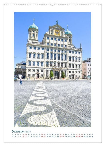 Produktbild: Augsburg - Gesichter einer Stadt (Wandkalender 2026 DIN A2 hoch), CALVENDO Monatskalender