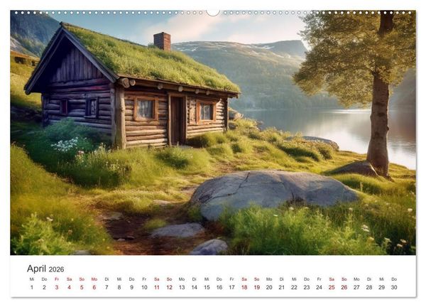 Produktbild: Zuhause in der Wildnis (Wandkalender 2026 DIN A2 quer), CALVENDO Monatskalender