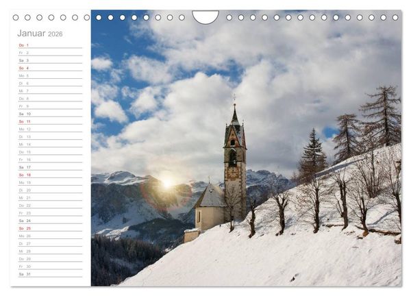 Produktbild: Wundervolle Pl&auml;tze in S&uuml;dtirol (Wandkalender 2026 DIN A4 quer), CALVENDO Monatskalender