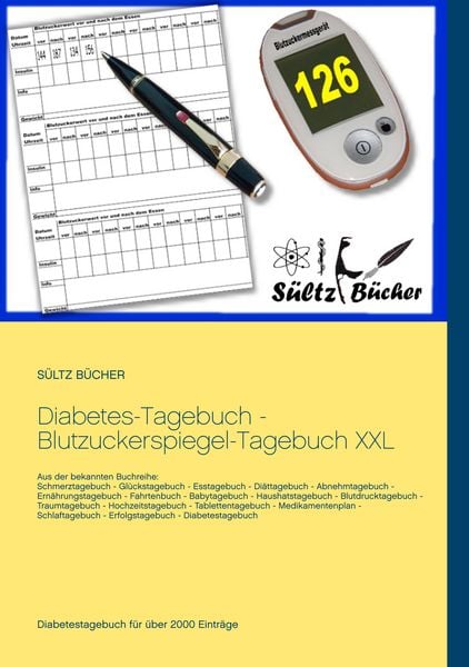 Produktbild: Diabetes-Tagebuch - Blutzuckerspiegel-Tagebuch XXL