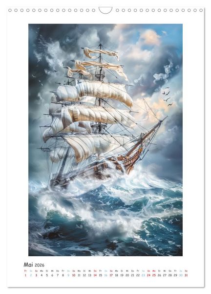 Produktbild: Segelnde Sch&ouml;nheit (Wandkalender 2026 DIN A3 hoch), CALVENDO Monatskalender