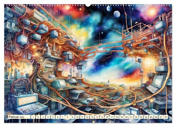 Produktbild: Vernetzte Visionen (hochwertiger Premium Wandkalender 2026 DIN A2 quer), Kunstdruck in Hochglanz