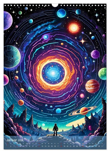 Produktbild: Weltraumtr&auml;ume (Wandkalender 2026 DIN A3 hoch), CALVENDO Monatskalender