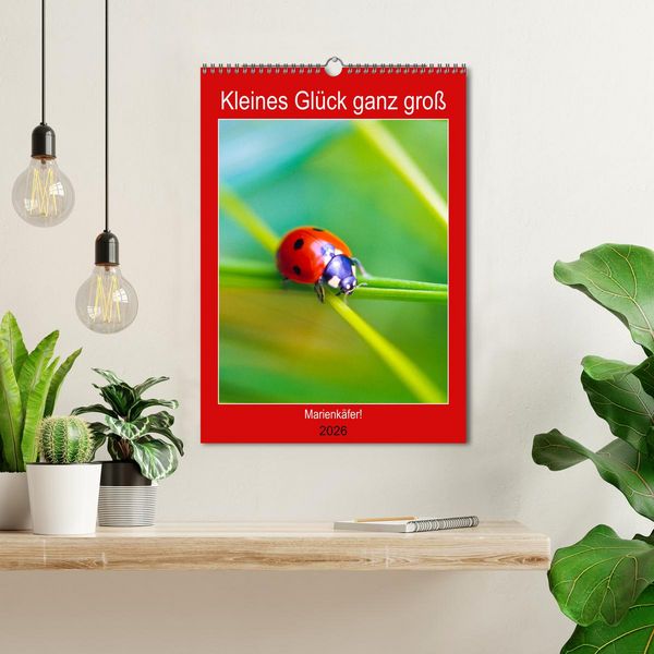 Produktbild: Kleines Gl&uuml;ck ganz gro&szlig;: Marienk&auml;fer! (Wandkalender 2026 DIN A3 hoch), CALVENDO Monatskalender