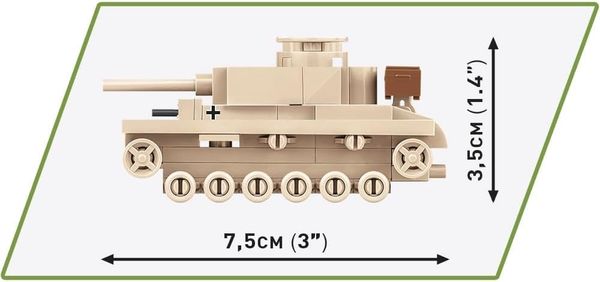 Produktbild: COBI Historical Collection 3090 - Panzer III Ausf.L, WWII, 1:72 Bausatz, 82 Klemmbausteine