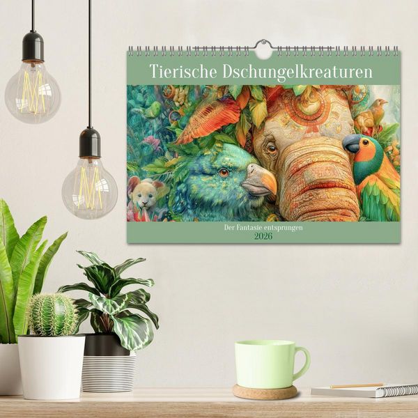 Produktbild: Tierische Dschungelkreaturen - Der Fantasie entsprungen (Wandkalender 2026 DIN A4 quer), CALVENDO Monatskalender