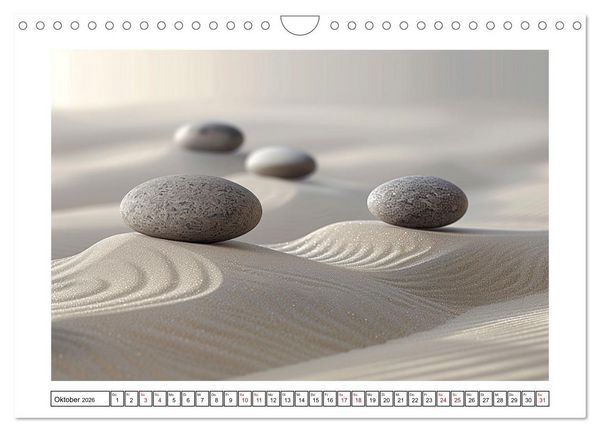 Produktbild: Augenmeditation im Zen Garten (Wandkalender 2026 DIN A4 quer), CALVENDO Monatskalender