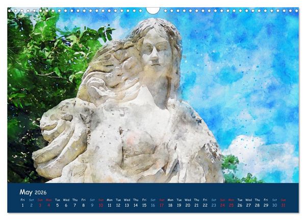 Produktbild: The Rhine valley - From Koblenz to Mainz in watercolours (Wall Calendar 2026 DIN A3 landscape), CALVENDO 12 Month Wall Calendar