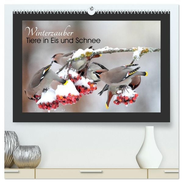 Produktbild: Winterzauber - Tiere in Eis und Schnee (hochwertiger Premium Wandkalender 2026 DIN A2 quer), Kunstdruck in Hochglanz