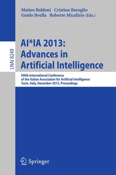 Produktbild: AI*IA 2013: Advances in Artificial Intelligence