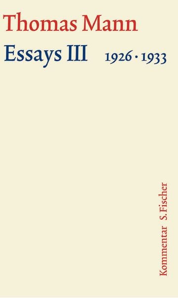 Produktbild: Essays III 1926&ndash;1933