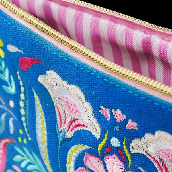 Produktbild: Fiesta del Sol Accessoirestasche bestickt, 18 x 24 cm, k&ouml;nigsblau