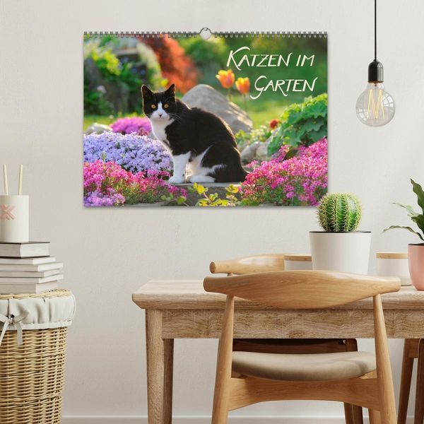 Produktbild: Katzen im Garten (Wandkalender 2026 DIN A3 quer), CALVENDO Monatskalender