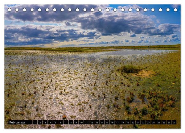 Produktbild: Einzigartige Strandansichten auf Amrum (Tischkalender 2026 DIN A5 quer), CALVENDO Monatskalender