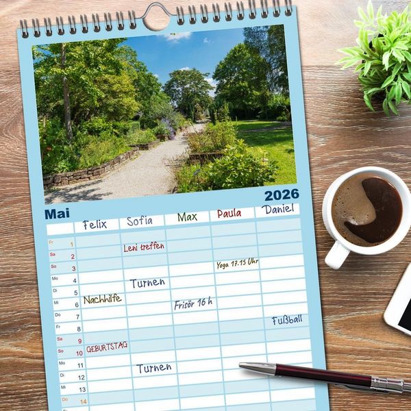 Produktbild: Familienplaner 2026 - Freinsheim - So Wunderbar mit 5 Spalten (Wandkalender, 21 x 45 cm) CALVENDO