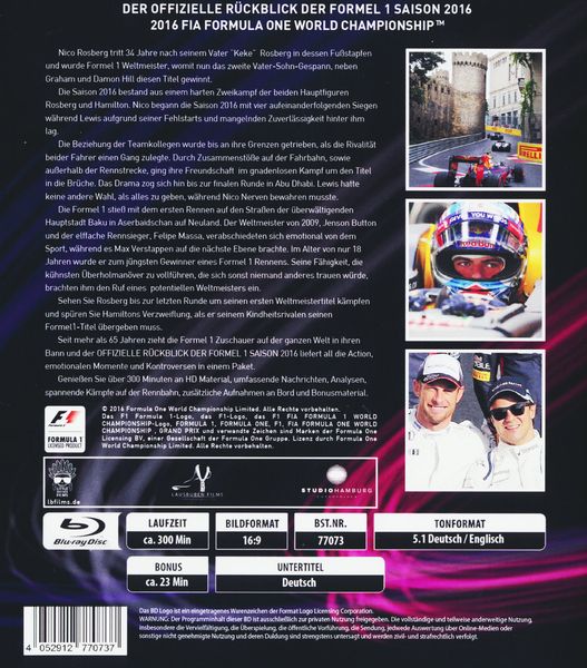 Der offizielle Rückblick der Formel 1 Saison 2016 - Sie gaben ihr Bestes  [2 BRs]