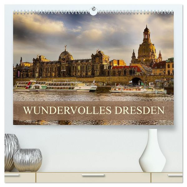 Produktbild: WUNDERVOLLES DRESDEN (hochwertiger Premium Wandkalender 2026 DIN A2 quer), Kunstdruck in Hochglanz