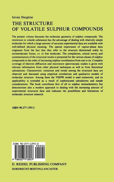 Produktbild: The Structure of Volatile Sulphur Compounds